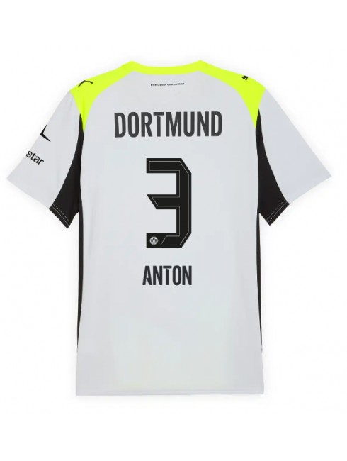 Borussia Dortmund Waldemar Anton #3 Replika Borta Kläder 2025-26 Kortärmad Borussia Dortmund Waldemar Anton #3 Replika Borta Kläder 2025-26 Kortärmad